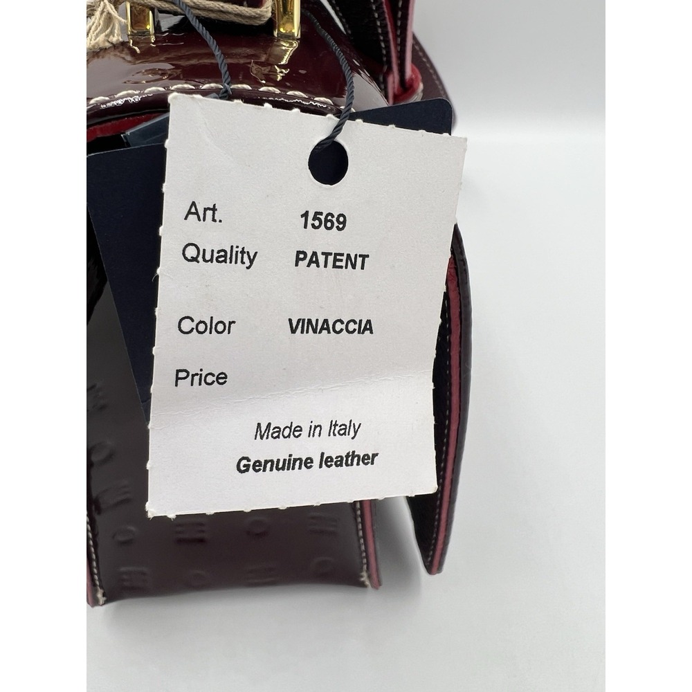 Arcadia Vinaccia Patent Leather Crossbody Handbag #1569 NWT - Picture 11 of 15